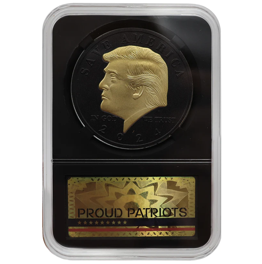 Trump 2024 Black & Gold Coin