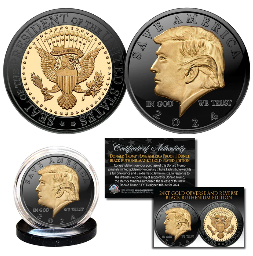 Trump 2024 Black Ruthenium Coin