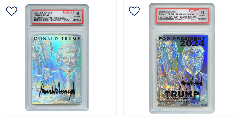 Trump 3D Silver Signature Edition Trading Card